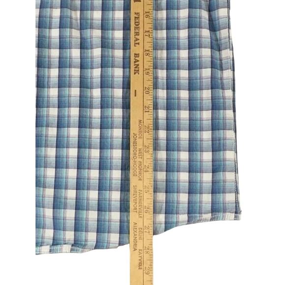 Wrangler Mens 20X Competition Advanced Comfort Size XL Blue Plaid Pearl Snap - Picture 7 of 8